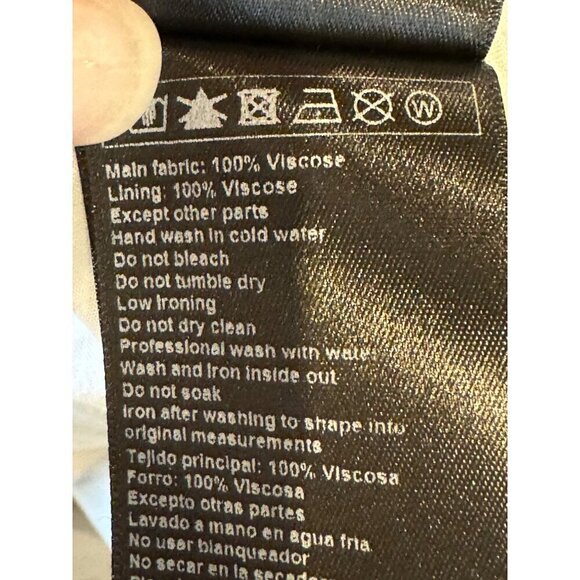 Ba&sh Dress Women 2 Green Ivory‎ Vuzy Abstract Print V Neck Button Down Mini - Picture 11 of 11